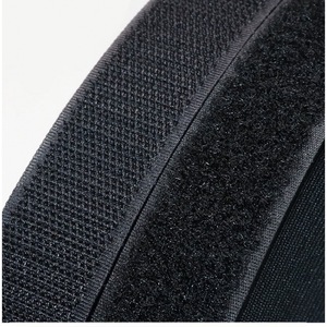 Velcro de nailon negro suave respetuoso con el medio ambiente personalizado OEM, resistente al fuego, gancho y bucle de espalda con espalda, buena calidad - Product Image 6