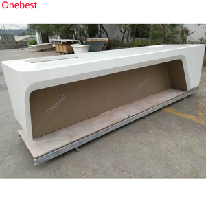 Tech-Sense thương mại hiện đại sáng Đá Nhân Tạo bàn tiếp tân U hình dạng <span class=keywords><strong>KFC</strong></span> dịch vụ truy cập - Product Image 3