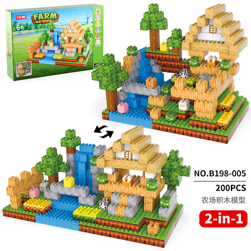 B198-005 bloques de construcción de granja-200 piezas-12886 g