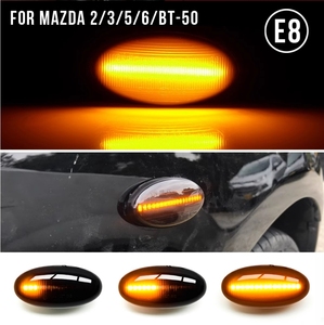 Sıralı füme dinamik akan dönüş Singal işık LED Side Marker gösterge işığı Mazda 2 3 5 MPV için - Product Image 2