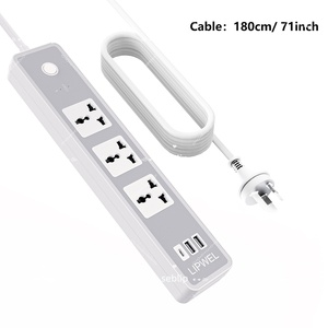 Enchufe de extensión universal AU con interruptor 3 toma de corriente USB con 3 / 4 salidas toma de corriente múltiple con protección contra sobretensiones