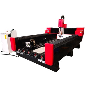 4 Axis 1325 3D CNC Stone Router Machine Rotary Fabricado China NC Studio Richauto DSP Sistema de control Motor Gearbox Core - Product Image 1