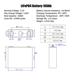 价格优惠EVE 3.2v160ah 2C 320ah放电4000循环Diy 12v160ah DIY便携式备份电源UPS露营车电话充电器