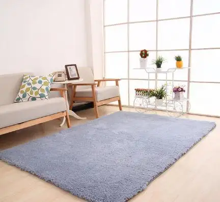 Alfombra de terciopelo de lino natural para dormitorio y sala de estar
