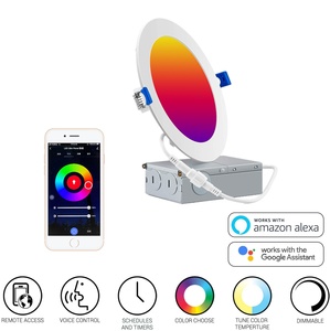 Akıllı WIFI 6 inç LED tavan ışık uygulaması ve ses kontrolü RGBW LED gömme ışık Alexa/Googla ev ince panel AYDINLATMA - Product Image 2
