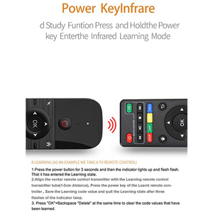 M8 Smart Air Maus mit drahtloser Mini-Tastatur 6 Gxes Gyroscope Fernbedienung für TV/PC IR-Lern-Sprach steuerung Mini-Maus - Product Image 6