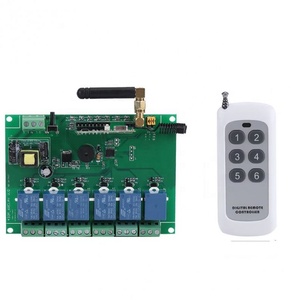 6チャンネルRFリレーモジュールドライバー出力アンプボードRFリモートコントロールスイッチ110-240Vリモートリレーコントローラーツール - Product Image 1
