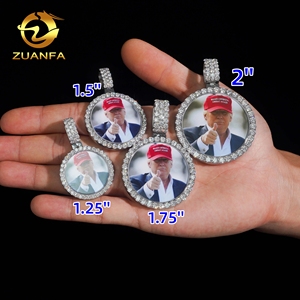 아이스 아웃 펜던트 사진 316L 스테인레스 스틸 Moissanite 힙합 메모리 펜던트 매력 패스 테스터 방수 스크래치 방지 - Product Image 3