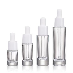 5毫升10毫升15毫升30毫升高品质厚底平肩透明灰色玻璃精油瓶重血清滴管瓶 - Product Image 6
