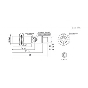 AkuSense誘導近接センサー超音波センサー防水npn超音波近接センサー - Product Image 3