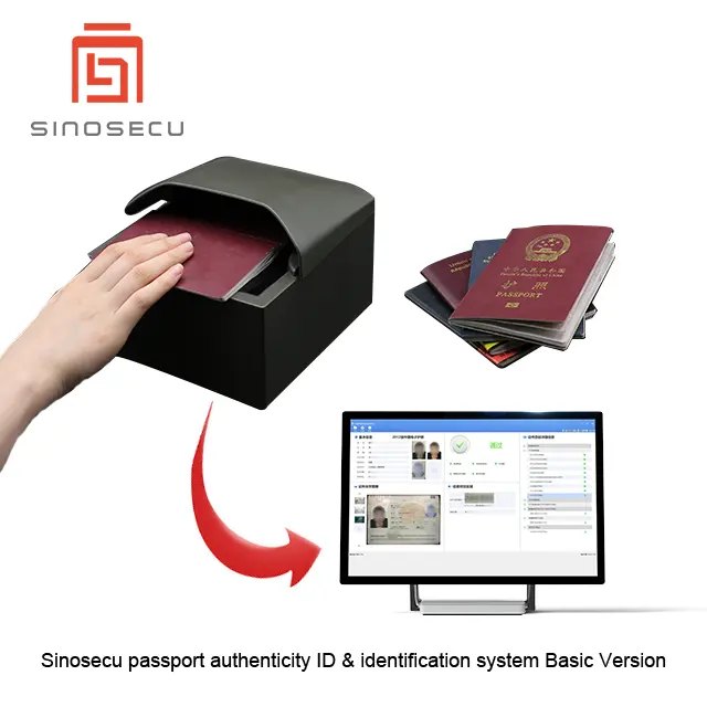 Sinosecu की बुनियादी संस्करण पासपोर्ट दस्तावेज़ विरोधी जालसाजी के लिए प्रामाणिकता आईडी सिस्टम पुस्तकालय निरीक्षण प्रणाली