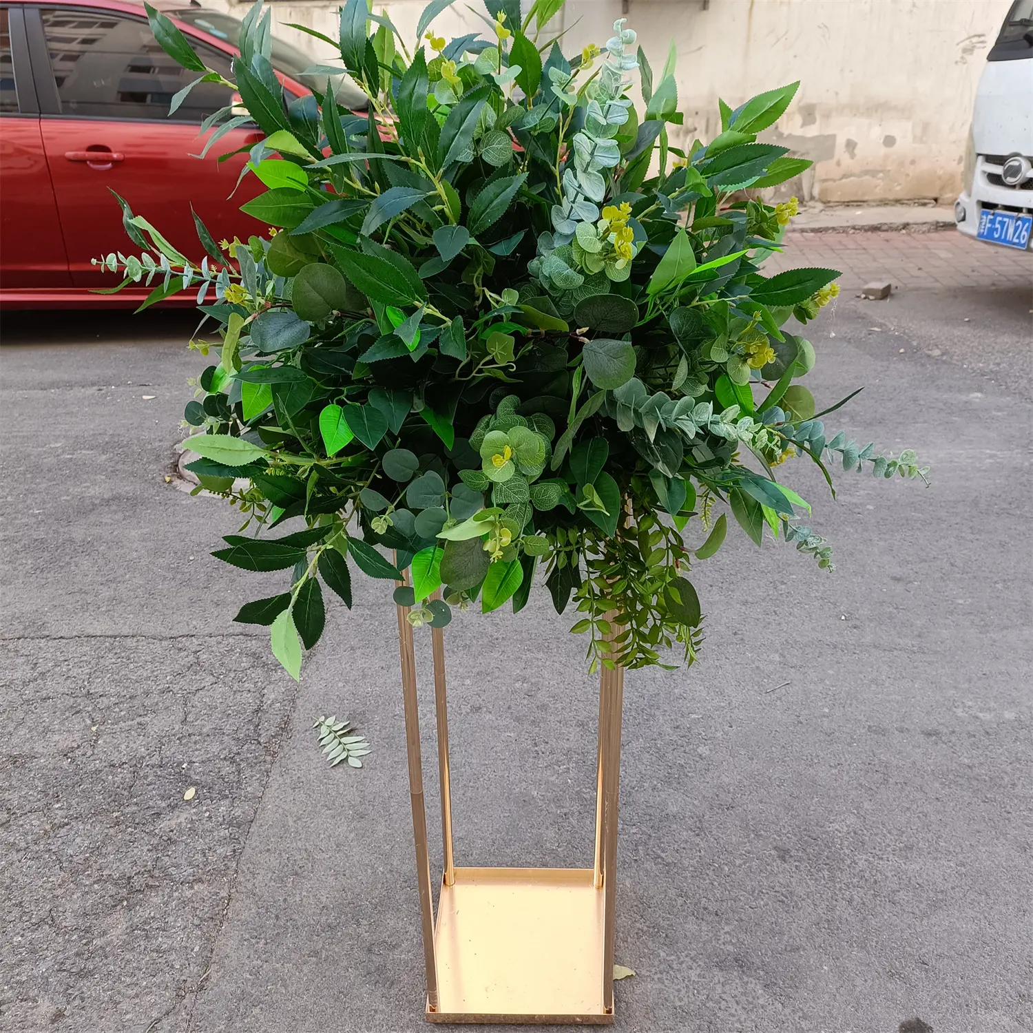 IFG romantica decorazione da tavolo 50cm diametro foglie verdi verde matrimonio centrotavola palla fiore
