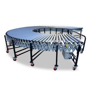 Flexible Gravity Powered Floor Foldable Heavy Duty Roller Conveyor <strong>Loading</strong> <strong>Unloading</strong> System - Product Image 2