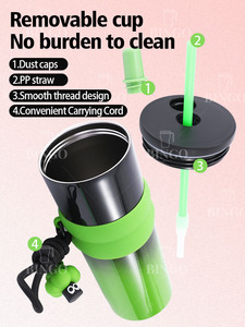 <span class=keywords><strong>23oz</strong></span> büyük kapasiteli paslanmaz çelik su kupası saman ile yeni seramik bardak kahve ve buz için On-the-Go