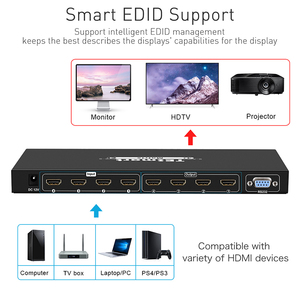 TESmart-Mezclador de Audio y vídeo para el hogar, 4x4, 4k, HDMI, matriz HDMI para Monitor HDTV - Product Image 3