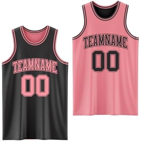 Black and Medium Pink