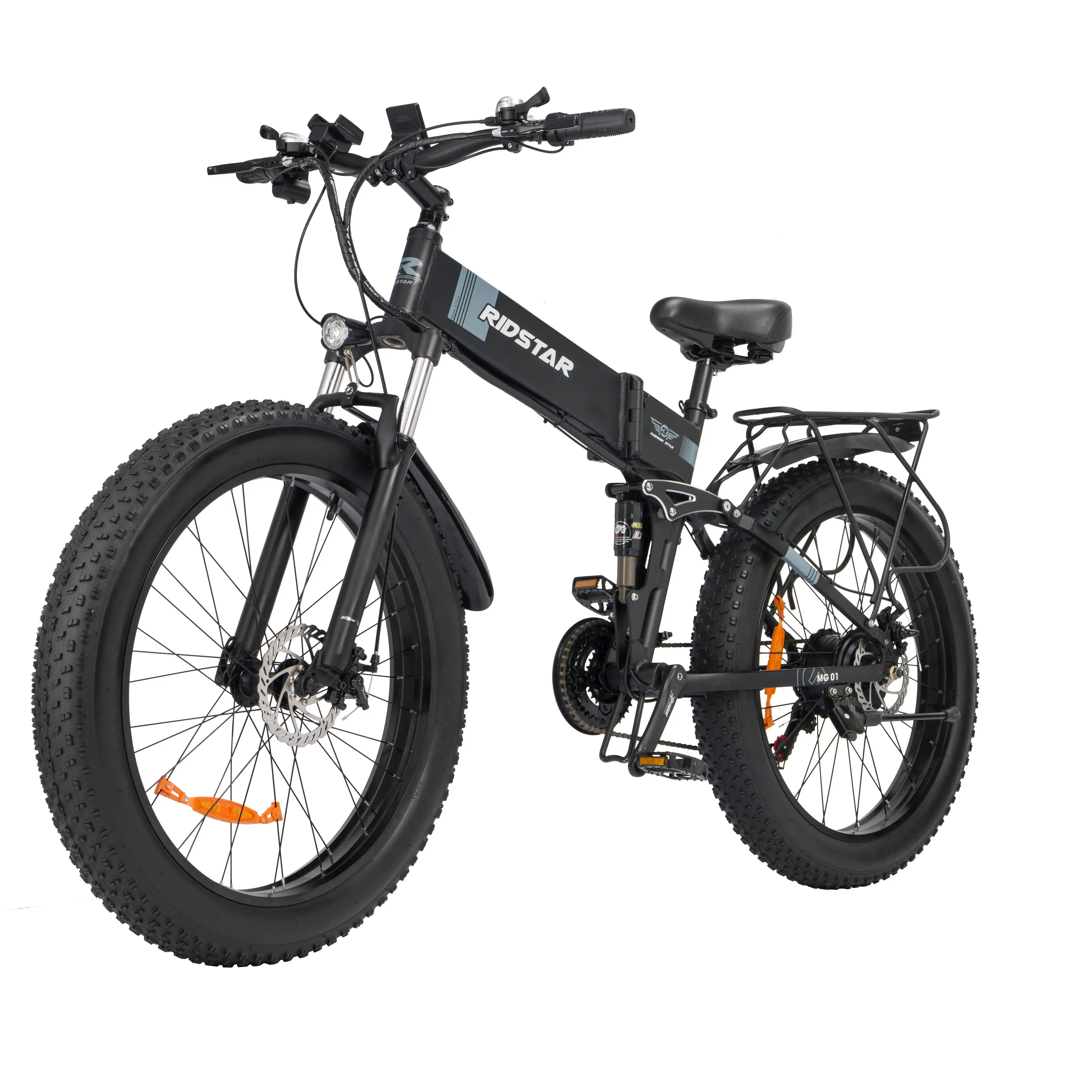 Vélo électrique pliable 26 pouces 48V 15Ah IPX7, vélo électrique de montagne étanche pour adulte