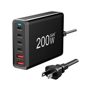 6 in 1 PD 45W DC 5V2.1A <strong>Multiple</strong> High <strong>Power</strong> Charger High <strong>Output</strong> 200W 4 Type C 2 <strong>USB</strong> Port GaN <strong>Usb</strong> C Charging Station - Product Image 6
