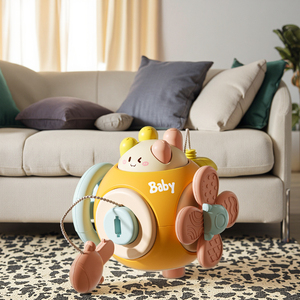 6-in-1 yeni stil karikatür tavşan meşgul topu Montessori çok fonksiyonlu eğitici oyuncak kids 'plastik Hexahedron el kavrama oyuncak - Product Image 4