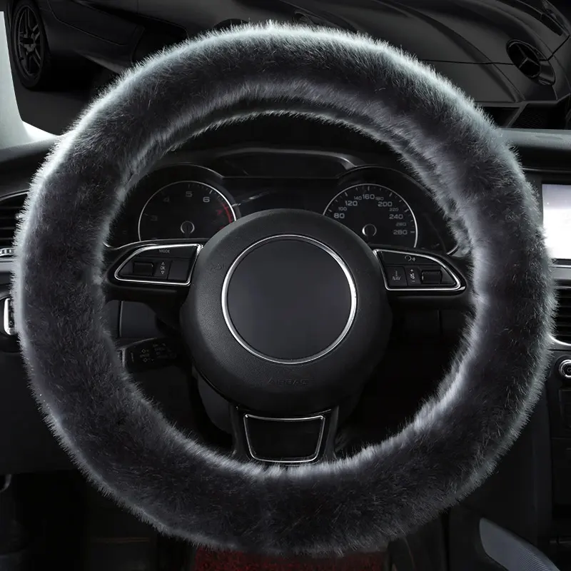 Capa universal para volante de carro acessórios para manter o inverno quente 38 cm