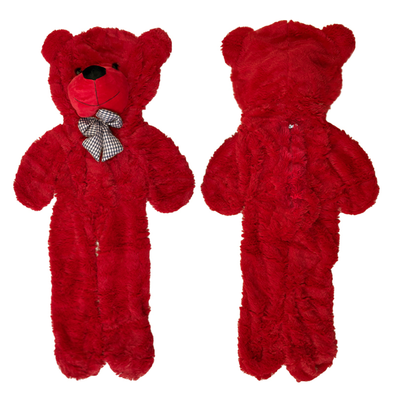 Piel de oso de peluche rojo