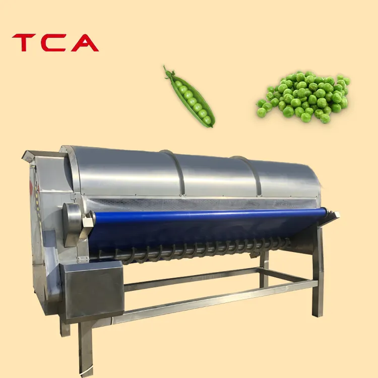 Línea de producción automática de guisantes verdes, máquinas peladoras