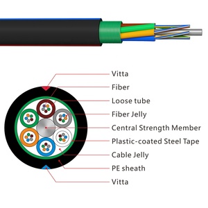 Doğrudan gömülü örgülü kolay geçmeli boru çelik bant <span class=keywords><strong>PSP</strong></span> zırhlı 6 8 12 24 48 çekirdek GYTS GYTS53 FIBER optik kablo