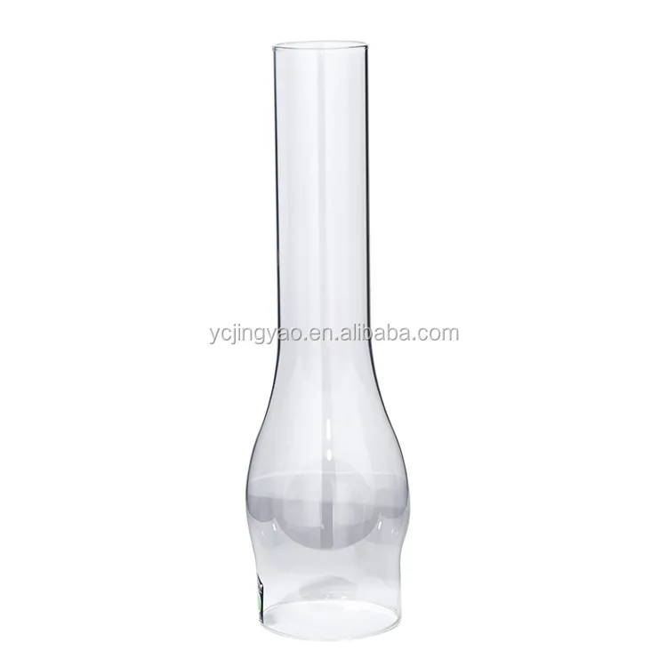 Tall Clear Glass Hurricane Lamp Chimney Tube Replacement Light Shade for Traditional Vintage Oil lamp