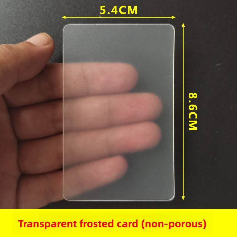 Transparent frosted card (5.4*8.6CM) without holes