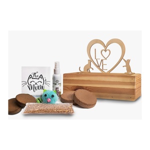 Unique Decorative Cat Grass Kit with Organic Planter Trellis Free Cat Toy <strong>Catnip</strong> Spray for Outdoor Garden <strong>Use</strong> - Product Image 1