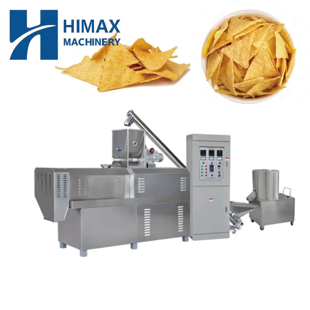 Ligne de production de chips de maïs extrudeuse de haute qualité pour doritos tortilla chips snacks