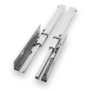 Cesta de amortiguación plegable para cajones, canal de empuje para abrir rieles telescópicos ocultos, cierre suave debajo de montaje, deslizador de cajón oculto, 3 uds. - Product Image 5
