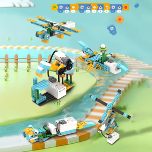 Venta caliente bloques de montaje programables eléctricos Diy Robot electrónico Compatible Stem App programación juguetes conjunto para niños
