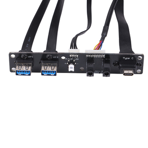 Computer Motherboard Dual USB 3.0 Cable Floppy Disk Drives Audio Mic <strong>Input</strong> <strong>Output</strong> Power Switch Computer Case Front Panel Cable - Product Image 4