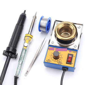 ชุดเครื่องมือเชื่อมบัดกรีไฟฟ้าแบบพกพา,220-240V 60W หัวแร้งไฟฟ้าชุดเครื่องมือเชื่อมปรับอุณหภูมิได้ - Product Image 2