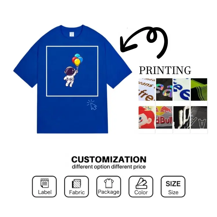 T-013 2023 estate all'ingrosso 305G Drop Shoulder Street tinta unita vestiti di cotone per gli uomini t-shirt Custom All Over stampa t-shirt