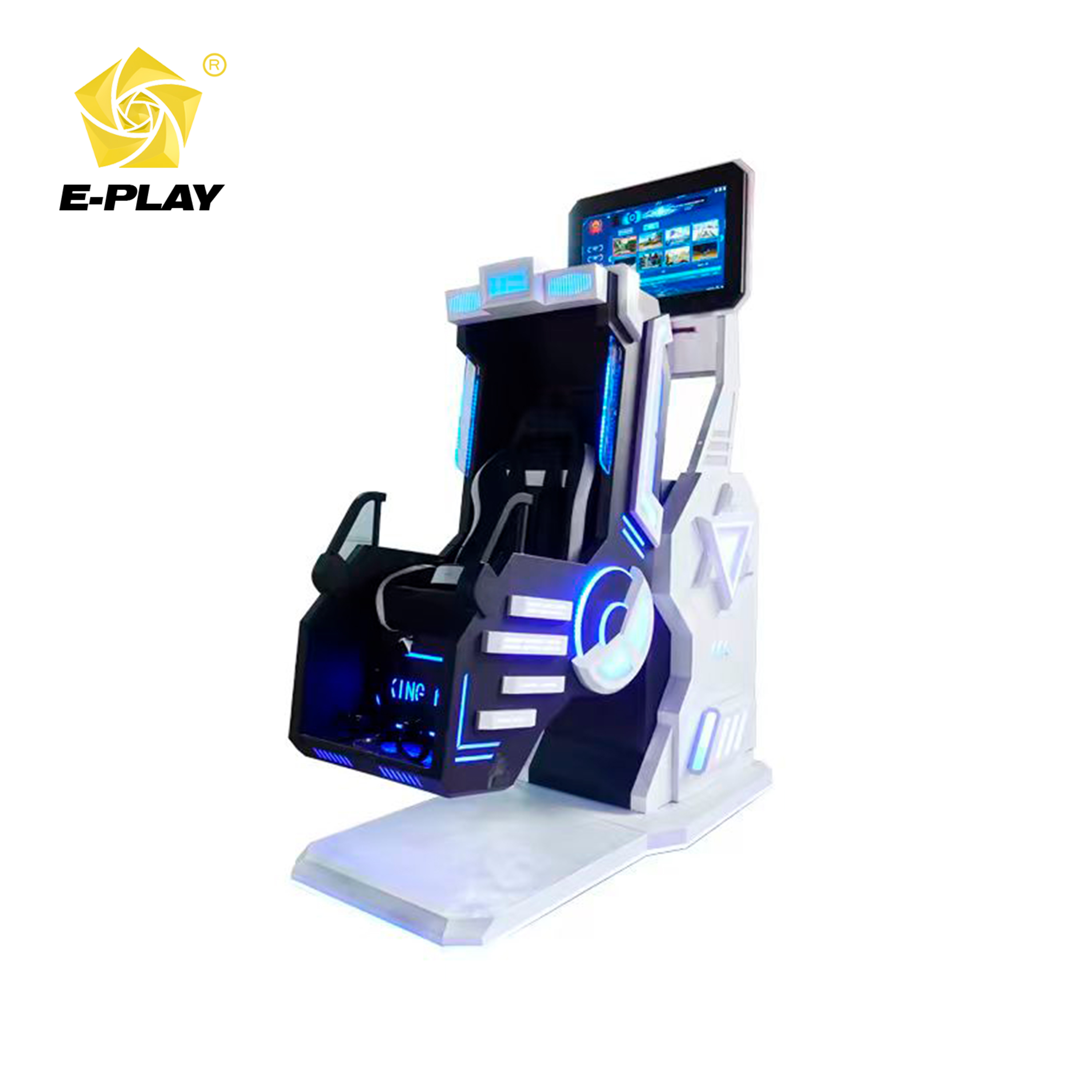 Silla tipo huevo blanca 360 VR para avión