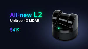 Unitree 4D L2 3D лазерный радиолокационный радар для навигации, предотвращающий скопление препятствий, сверхширокоугольное сканирование глубины 360 градусов - Product Image 3