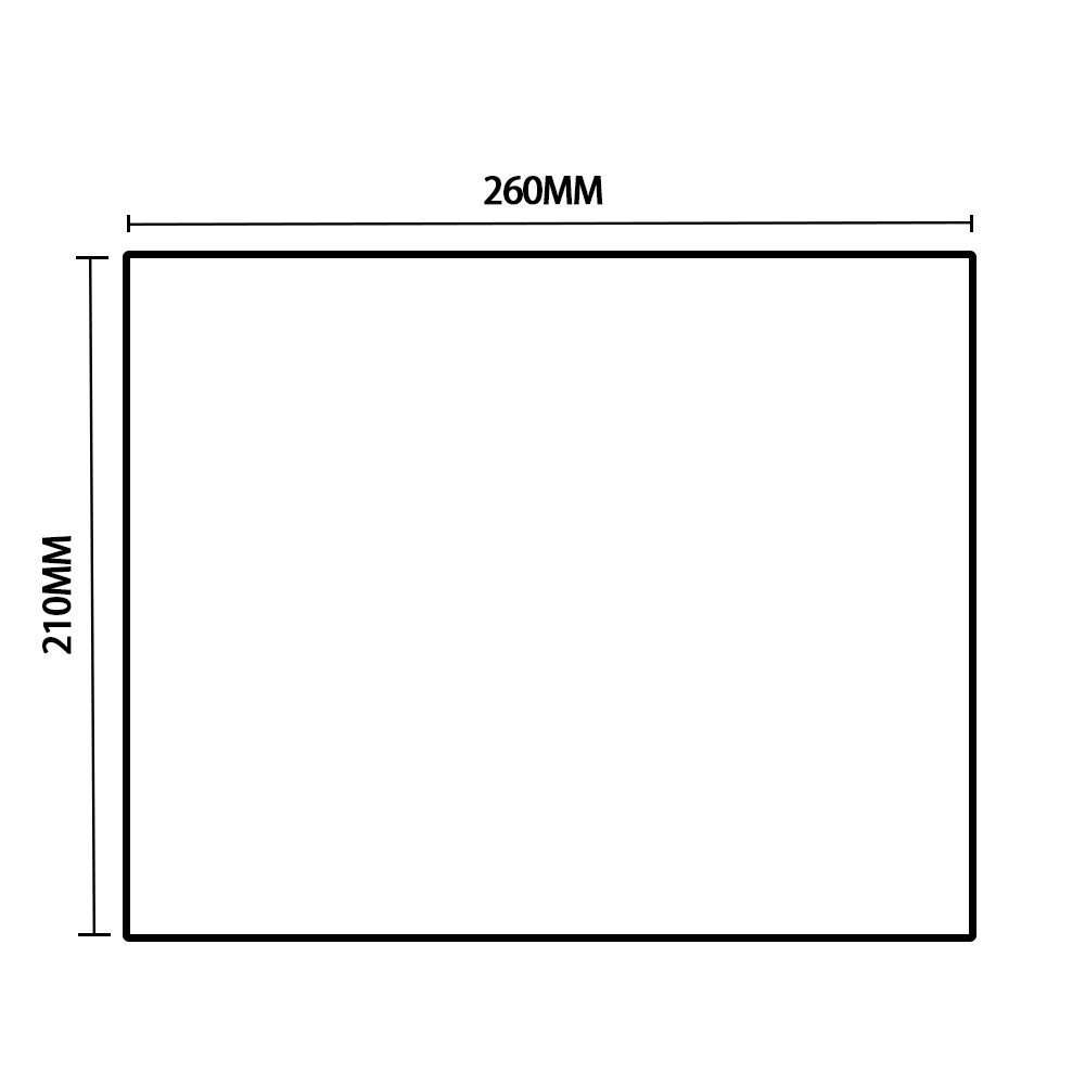 260 * 210 * 3 mm