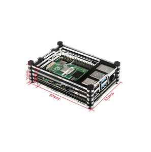 Raspberry Pi 4 4B Estuche acrílico Carcasa de protección de 9 capas Ventilador de refrigeración Disipador de calor para Raspberry Pi 4 Modelo B - Product Image 5