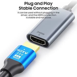 便携式 USB C 转 HDMI 适配器 4K 即插即用稳定连接 Type-C 转 HDMI 转换器适用于笔记本电脑显示器 - Product Image 3