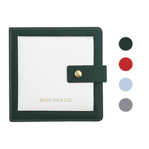 Custom Gold Foil Logo Quadrado PU <span class=keywords><strong>Notebook</strong></span> De Couro 15*15cm Viagem Escola Papelaria Diário <span class=keywords><strong>Notebook</strong></span> com Pen Holder