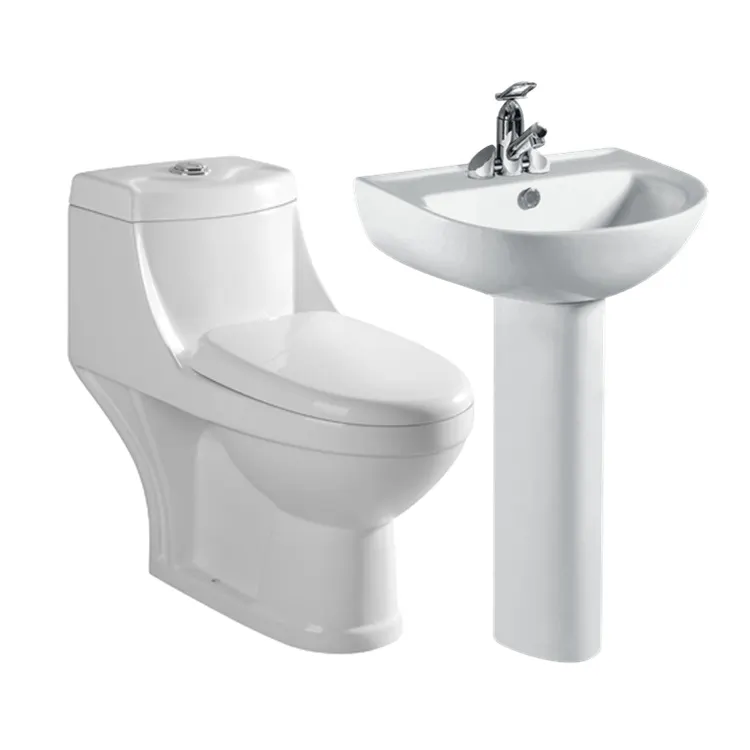 Di alta qualità personalizzabile popolare bagno wc a pavimento wc wc piedistallo lavabo wc set