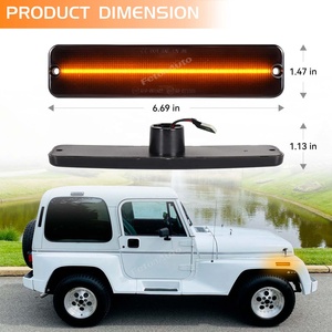 Oem עשן זר בצד אורות ג 'יפ wrangler <span class=keywords><strong>yj</strong></span> בסיס laredo ספורט islander repeater רפלקטור הוביל מנורות מחוון LED
