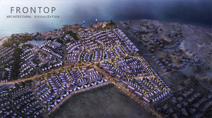 Vista aérea Proyecto Paisaje Presentación inmobiliaria Servicio de diseño de renderizaciones 3D arquitectónicas - Product Image 2