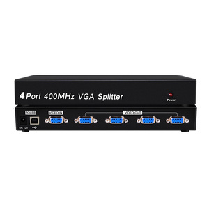 PINWEI4ポートVGAスプリッター1 in 4 out VGA to 4 VGAスプリッターサポート400MHz - Product Image 1