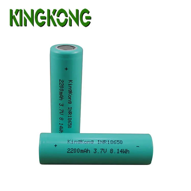 KingKong 3.7V Icr INR18650 2200Mah แบตเตอรี่ลิเธียมไอออนแบบชาร์จไฟได้