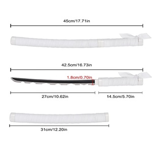 45Cm Nhật Bản Quỷ Slayer Manga Vũ Khí Bất Thép Không Gỉ Nichirin Lưỡi Iosuke Hashibira Katana Thanh Kiếm Bản Sao - Product Image 2