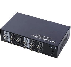 2 entradas 4 salidas BNC Video Splitter Box Amplificador distribuidor coaxial para sistema de monitoreo de video Cámara DE SEGURIDAD CCTV