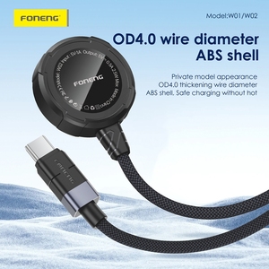 Fonegn แท่นชาร์จไร้สาย W02 2.5W, แท่นชาร์จแบบแม่เหล็กชนิด C สายอลูมิเนียมอัลลอย1ม. สำหรับ Apple iWatch ultra/8/7/6/5/4/3/2/1 /se ซีรีส์ - Product Image 2